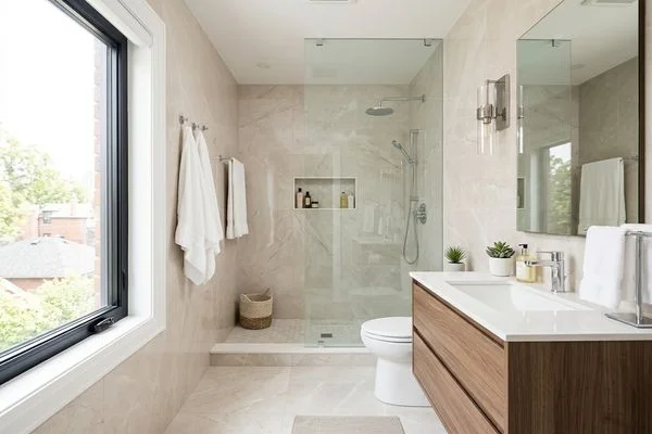 Bathrooms after renovation