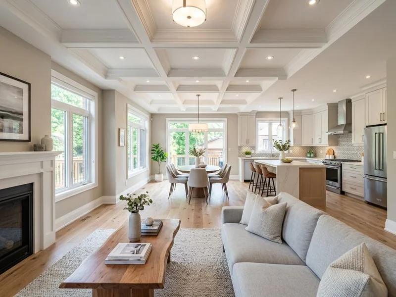 Bright full home renovation featuring open living areas and modern finishes